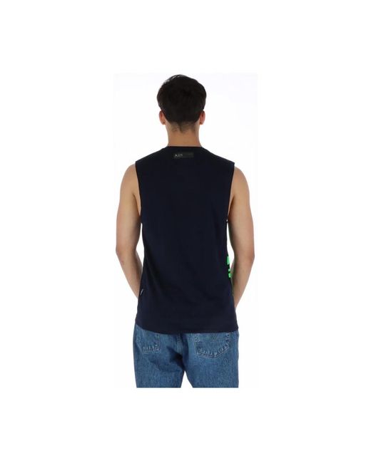 Philipp Plein Blue Sleeveless Tops for men