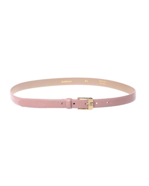 Baldinini Pink Gürtel Mit Eidechsenmuster