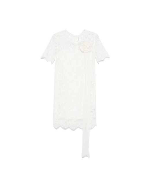 Ermanno Scervino White Short Dresses