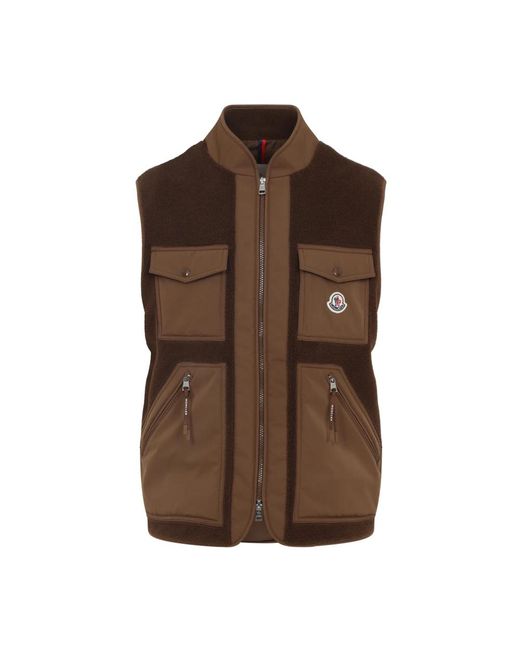 Moncler Karakai Gilet in het Brown voor heren