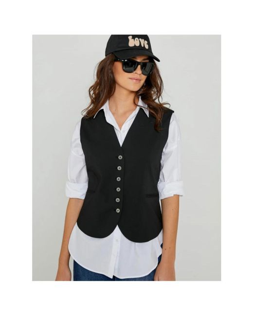 Vests Five Jeans de color Black