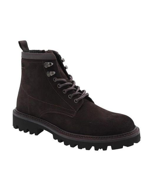 HUGO Black Lace-Up Boots for men