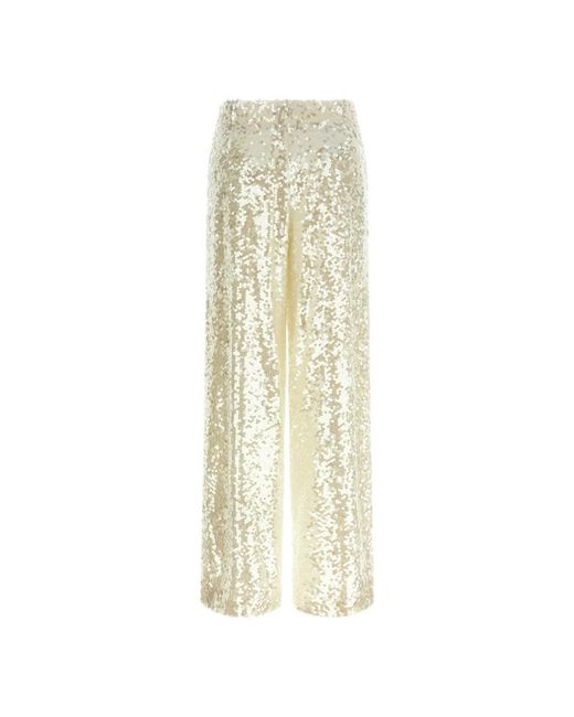 Alberta Ferretti Metallic Wide Trousers