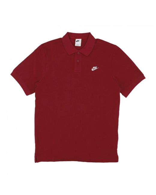 Nike Rot/weißes pique polo shirt in Red für Herren
