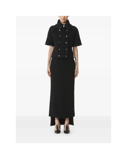 Lanvin Rokken ,Zwart ,Asymmetrische Rok Met Rechte Pasvorm in het Black