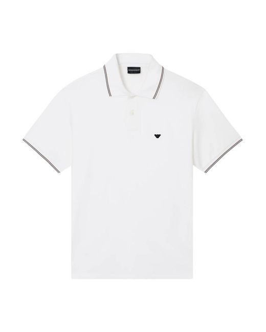 Emporio Armani White Polo Shirts for men