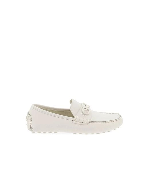 Ferragamo White Loafers for men
