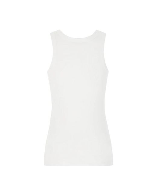 Raf Simons White Sleeveless Tops