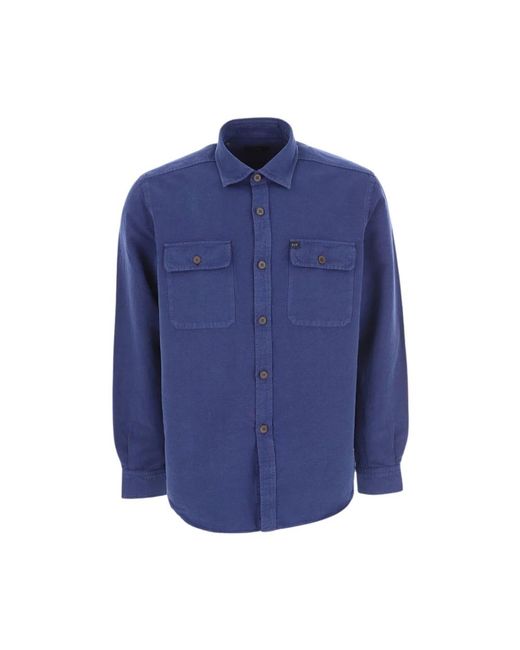 Fay Blue Casual Shirts for men