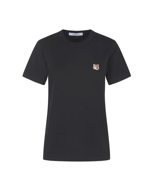 Maison Kitsuné Black Dressed fox klassisches t-shirt