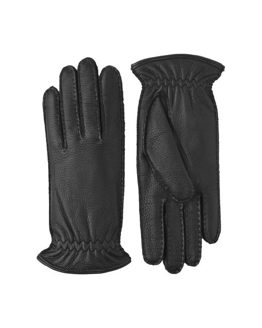 Hestra Black Gloves for men