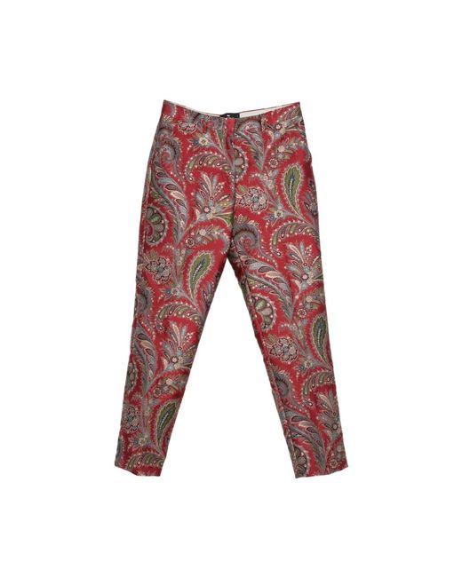 Etro Slim-Fit Trousers in het Red