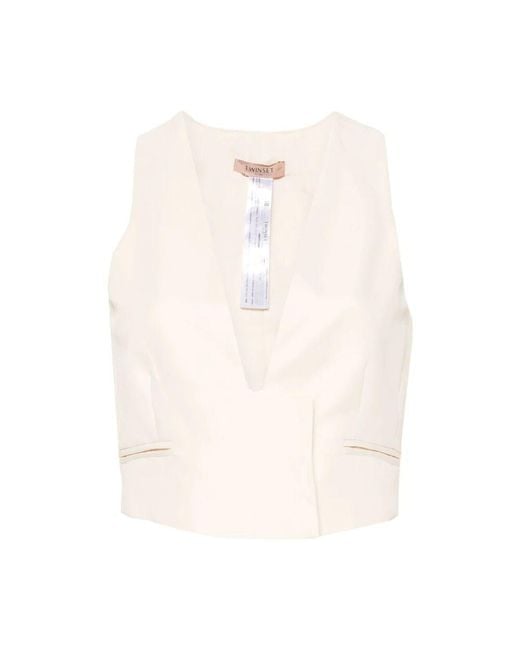 Twinset White Schickes Westen Set
