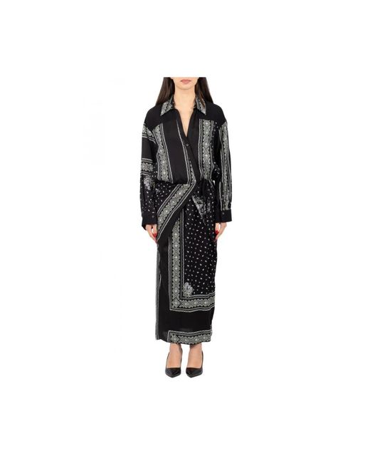 Pinko Kleedjes ,Zwart ,Polyester Elegante Jurk in het Black