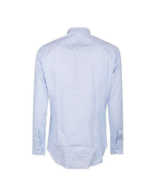 Etro Logo Button Down Langarmhemd in Blue für Herren