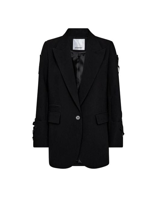 co'couture Jassen ,Zwart ,Eyelet Blazer in het Black