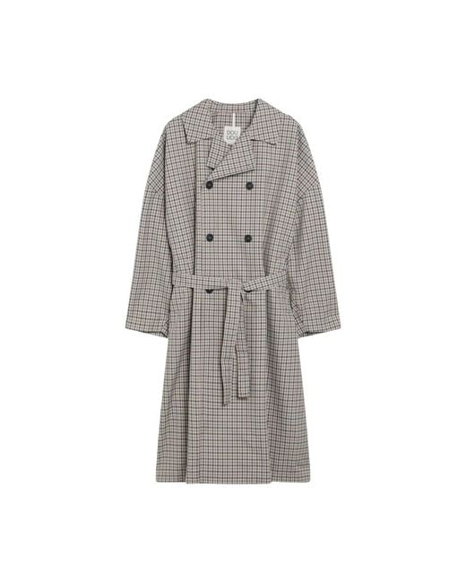 Douuod Woman Gray Trench Coats