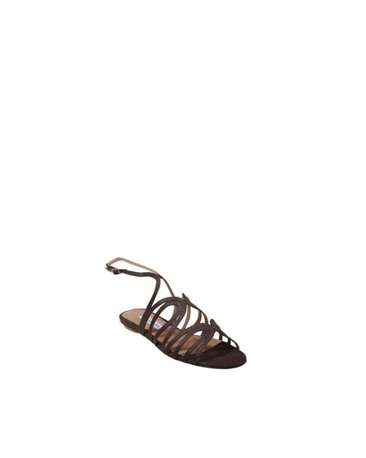 Aquazzura Brown Flat Sandals
