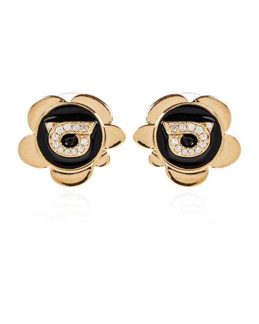 Ferragamo Brown Ohrstecker Flo