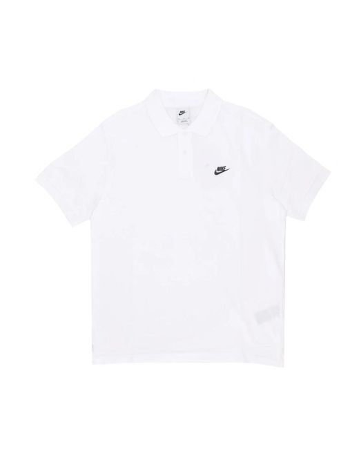 Nike Tops ,Wit ,Katoen Essential Pique Polo Shirt in het White voor heren