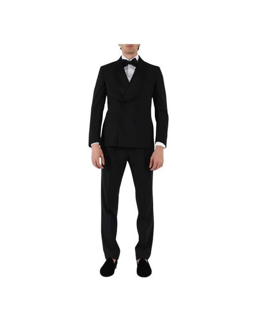 Paoloni Black Single Breasted Suits for men