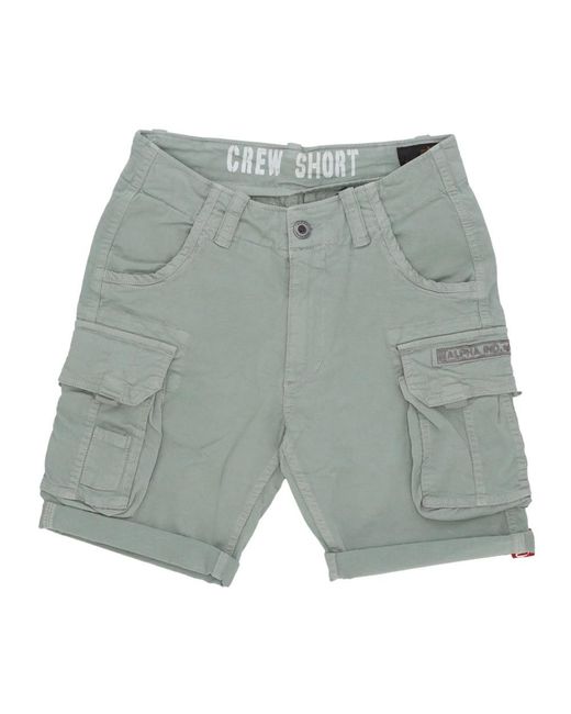 Alpha Industries Gray Casual Shorts for men