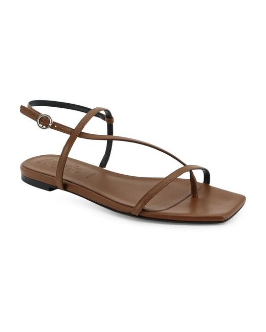 Aeyde Brown Flat Sandals