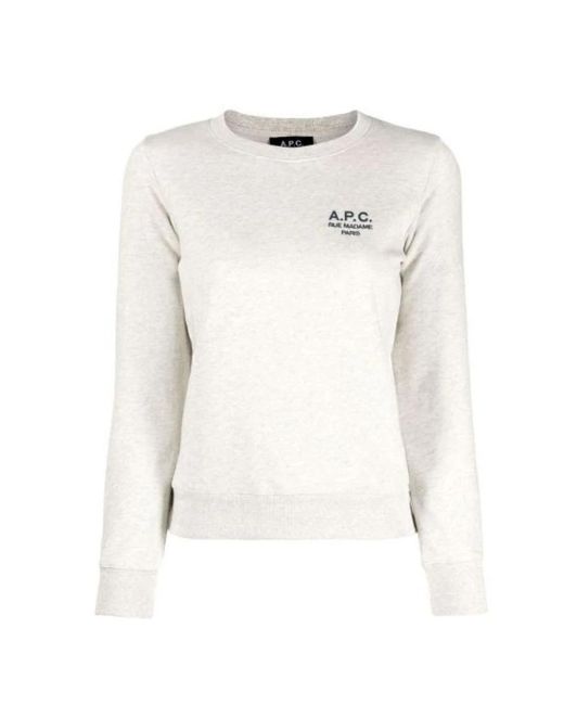 Heathered ecru sweatshirt skye di A.P.C. in White