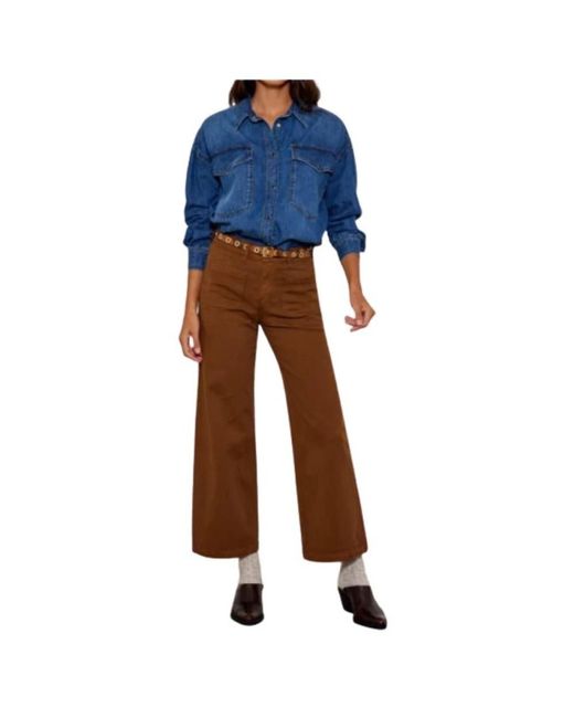 Five Jeans Blue Wide Trousers