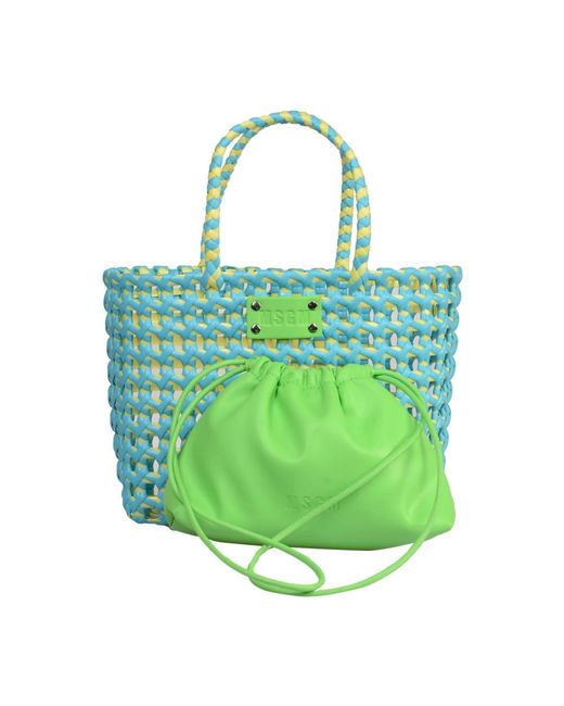 MSGM Green Tote Bags