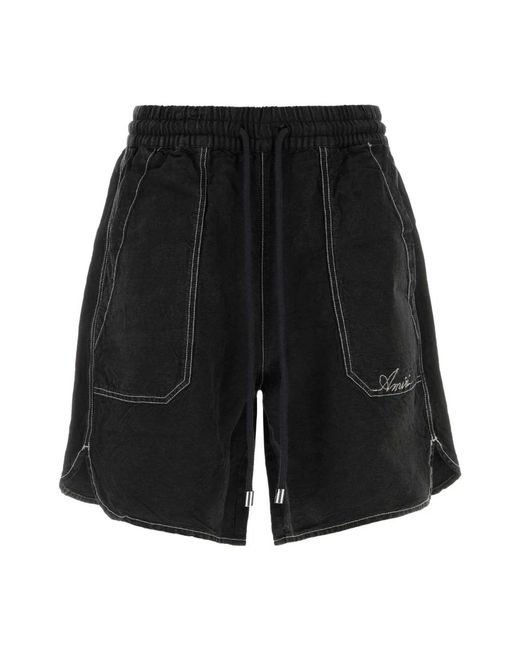 Amiri Script Linnen Gd Short in het Black voor heren