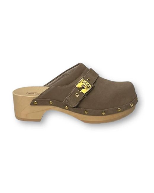 Heeled Mules Scholl de color Brown