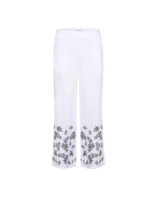 Part Two White Wide Trousers