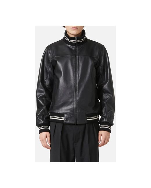 Iceberg Leder Bomberjacke in Black für Herren