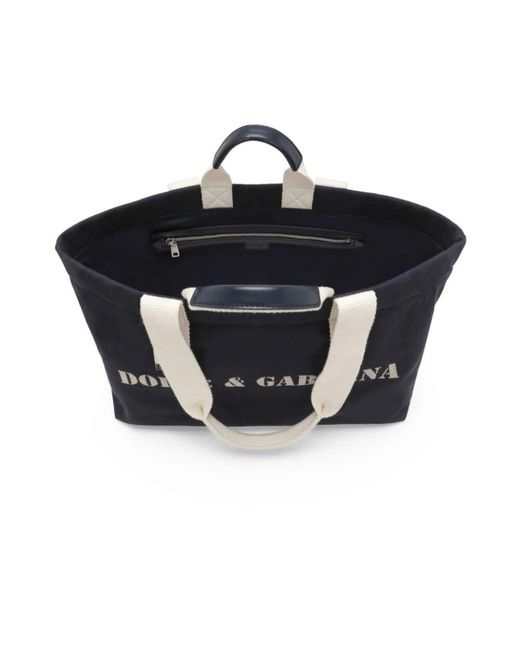 Dolce & Gabbana Canvas schultertasche mit logo-print in Black für Herren
