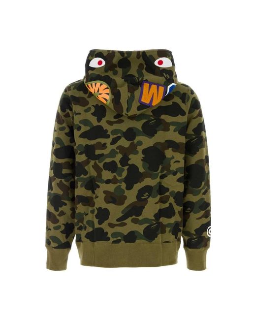 A Bathing Ape Green Zip-Throughs for men
