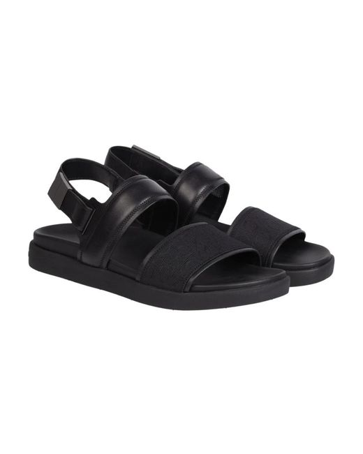 Calvin Klein Black Flat Sandals for men