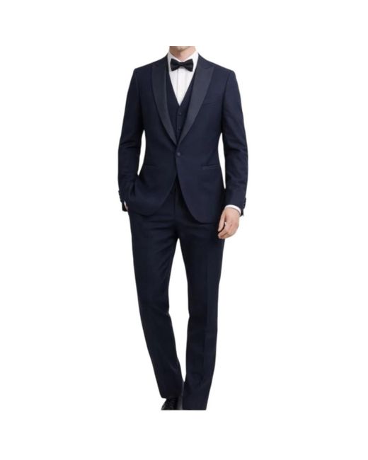 Bharnaba Blue Single Breasted Suits for men