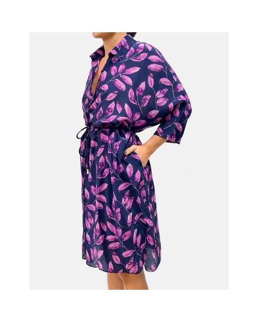 Carolina Herrera Purple Shirt Dresses