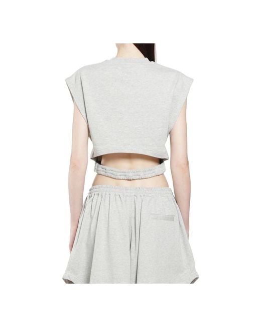 Alaïa Gray Sleeveless Tops