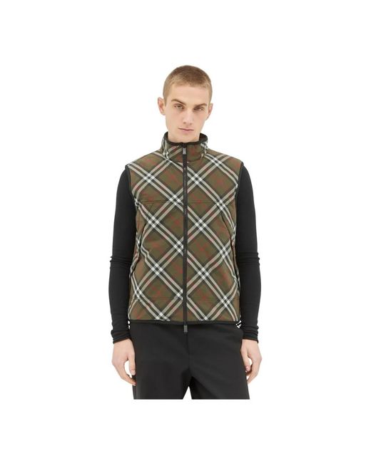 Burberry Green Vests for men