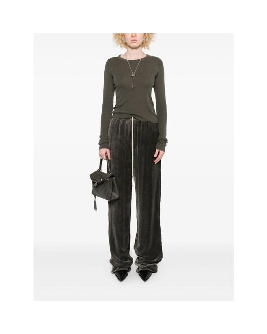 Rick Owens Green Round-Neck Knitwear