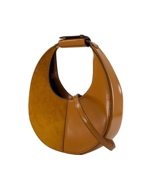 Staud Brown Braune lederhandtasche