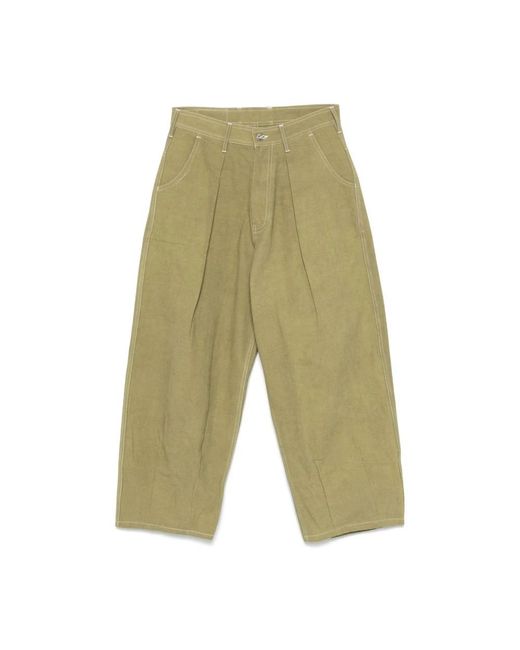 STORY mfg. Wide Trousers in het Green voor heren