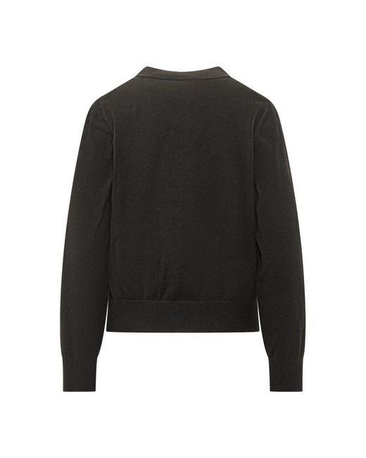 Ganni Black Round-Neck Knitwear