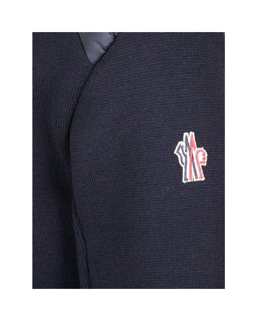 Moncler Blue Round-Neck Knitwear for men