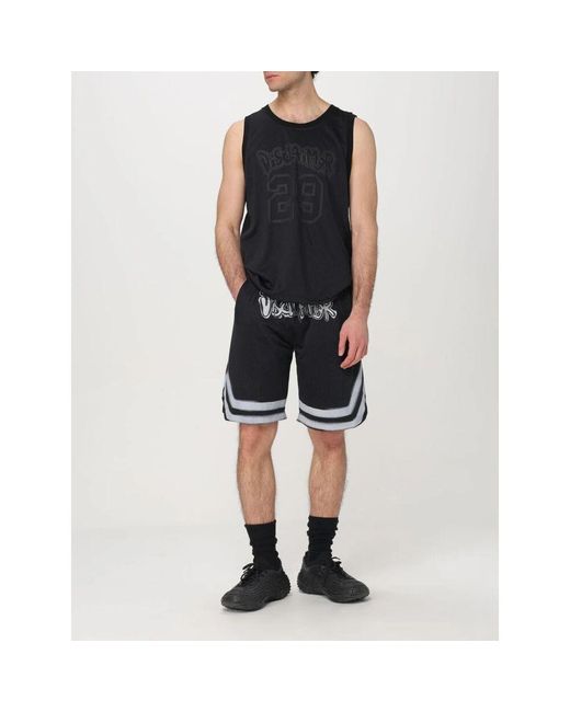 DISCLAIMER Graffiti Print Casual Herren Shorts in Black für Herren