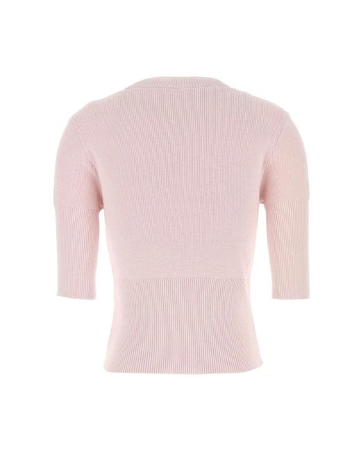 Givenchy Truien & Vesten ,Roze ,Katoen Poederroze Top Met Ronde Hals in het Pink