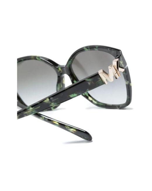 Michael Kors Metallic Stylische sonnenbrille mit zubehör