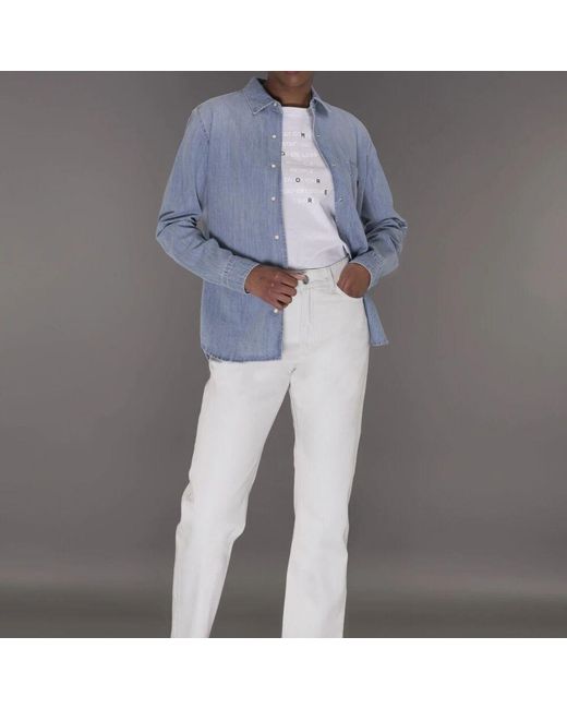 Denim Shirts di Moorer in Blue